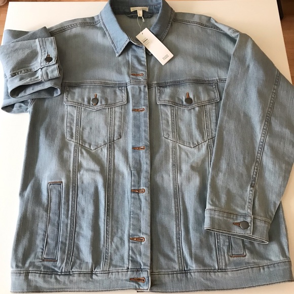 Eileen Fisher Organic Cotton Stretch Jean Jacket - Picture 2 of 9